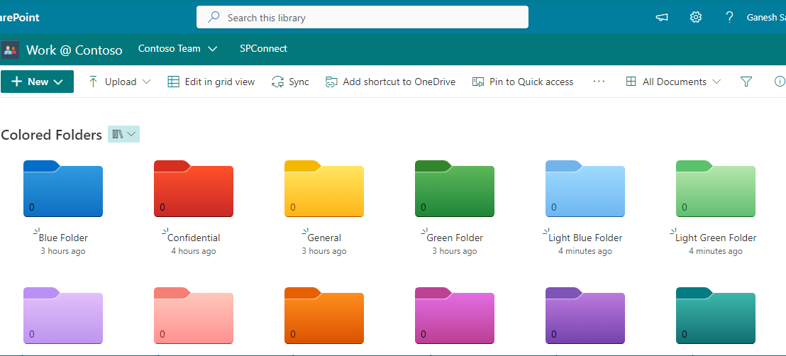 Create Colored Folders in SharePoint Online using CLI for Microsoft 365